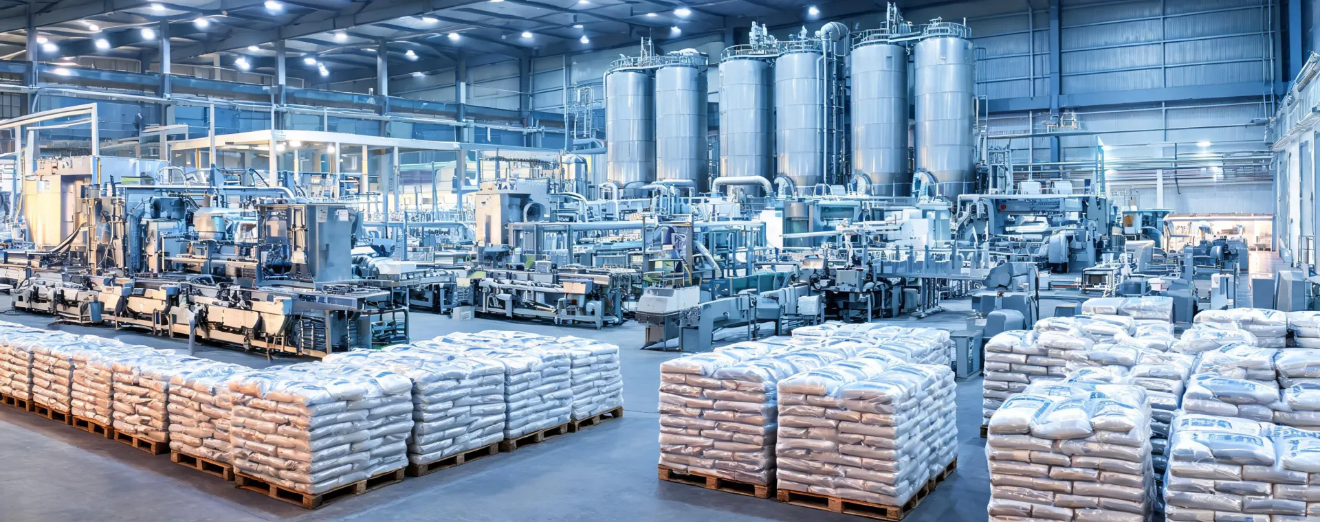 Polymer pellet silos